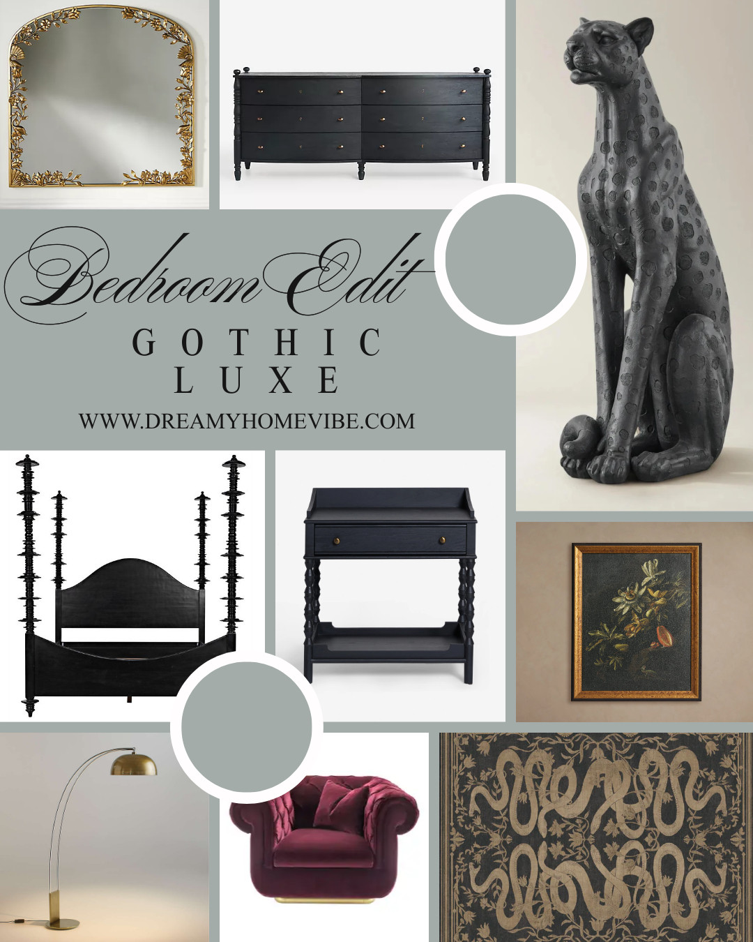 A curated composition of midnight finishes, velvet texture, and striking silhouettes. Gothic Luxe transforms the bedroom into a dramatic sanctuary layered with craftsmanship. Tap through to elevate every corner.
#HomeStyleLovers #GothicBedroom #LuxuryLiving #ShopNow #DecorInspiration 

 #LTKHome