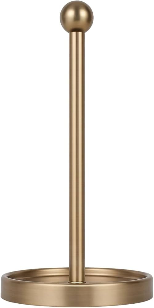Ivilon Countertop Paper Towel Holder - Modern Sleek Ball Minimalist Design - Color Warm Gold | Amazon (US)