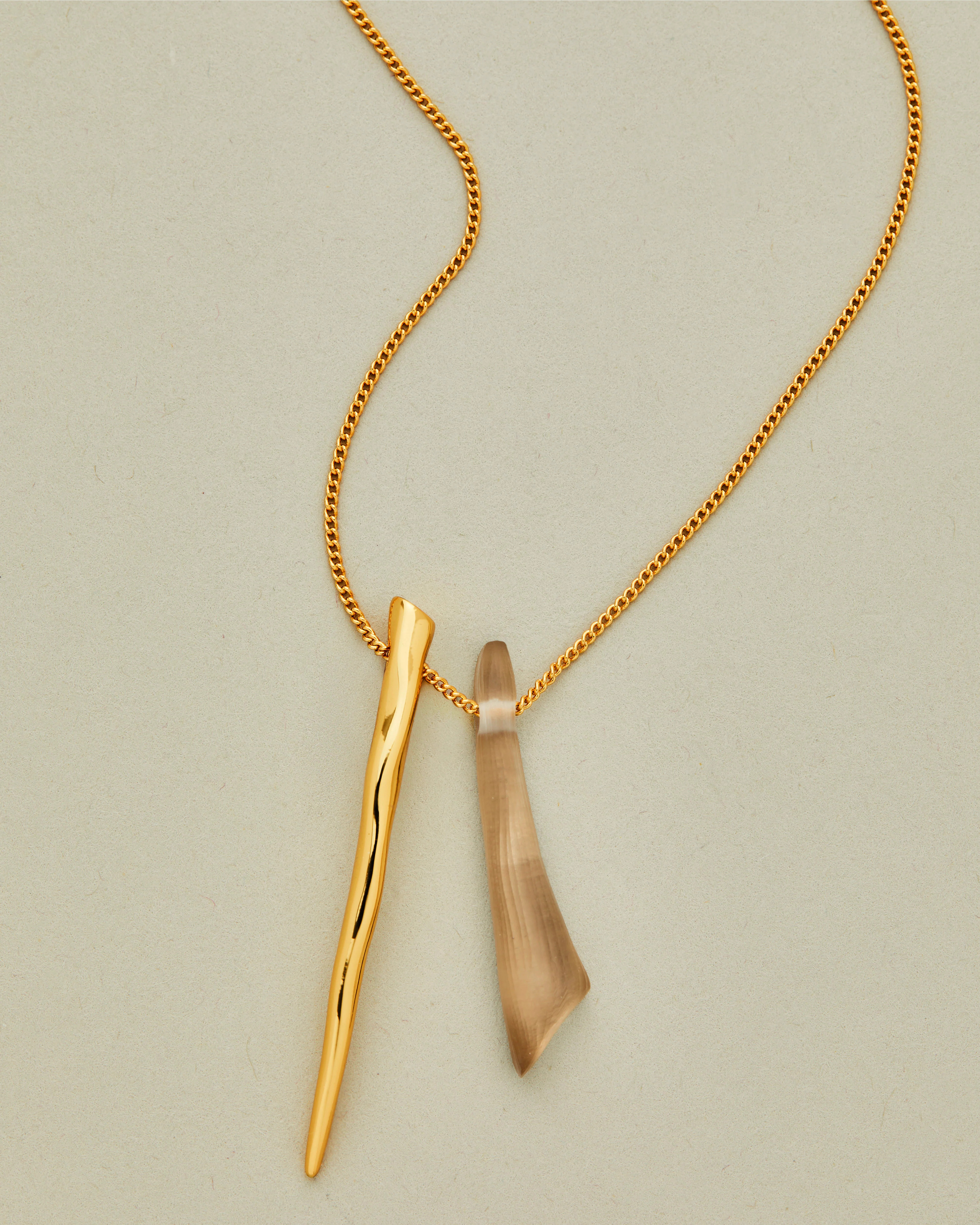 Double Spear Necklace- Warm Grey | Alexis Bittar