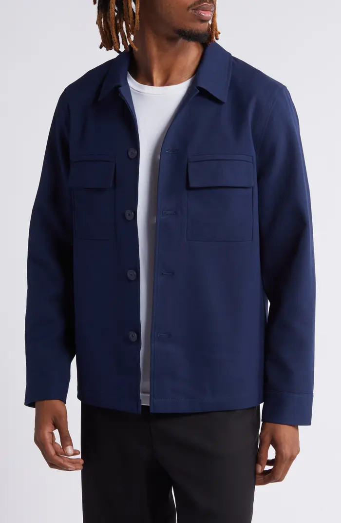 Solid Button-Up Shirt Jacket | Nordstrom