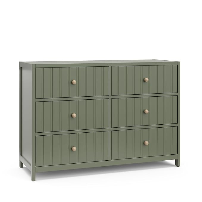 Graco Teddi 6 Drawer Double Dresser (Olive) – GREENGUARD Gold Certified, Interlocking Drawer Sy... | Amazon (US)