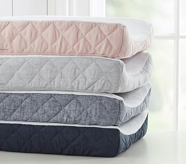Belgian Flax Linen Terry Changing Pad | Pottery Barn Kids