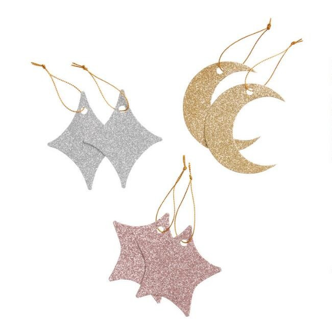 Gilded Grove Glitter Celestial Gift Tags 6 Pack | World Market