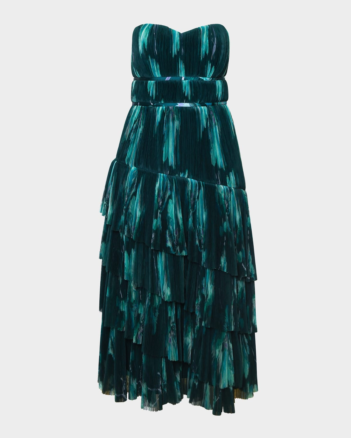Lanza Strapless Pleated Tulle Gown | Neiman Marcus