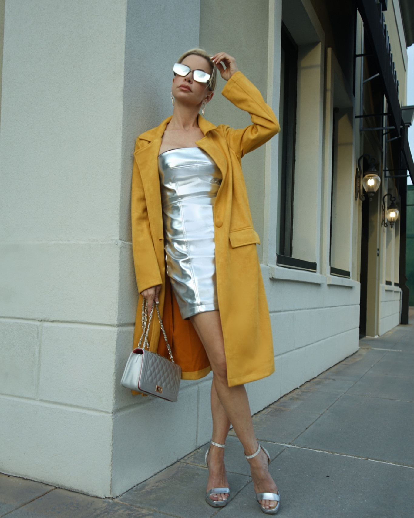 knee length dresses for ladies Mini Trench Dress (Khaki) S main image 0