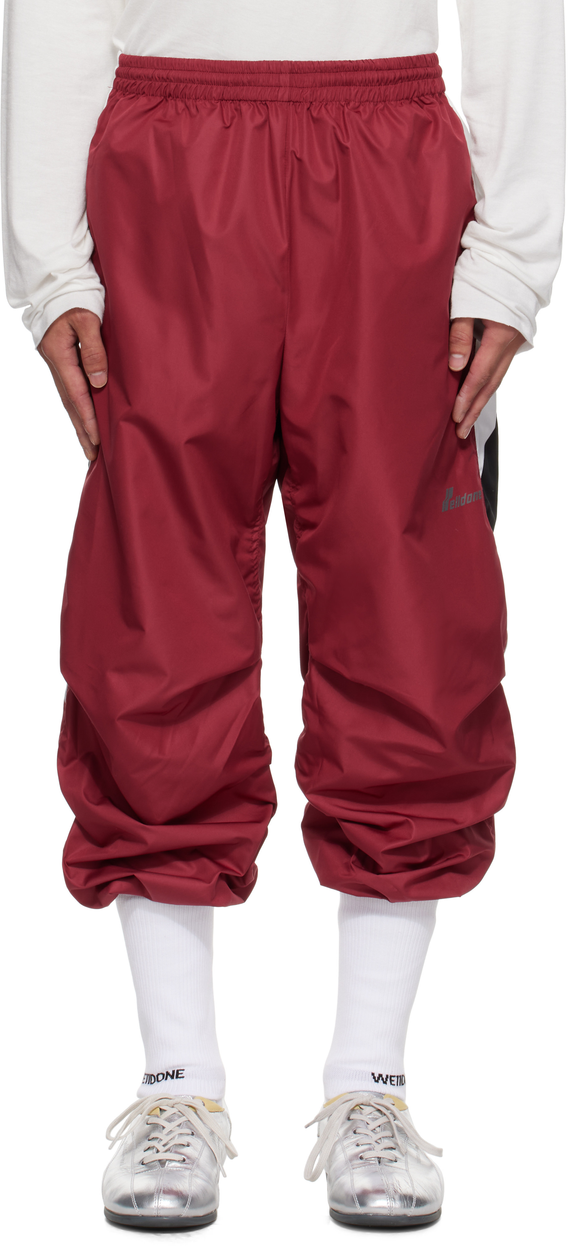We11done Red Socks Track Pants | SSENSE