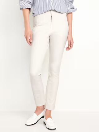 High-Waisted Polished Pixie Skinny Ankle Pants | Old Navy (US)