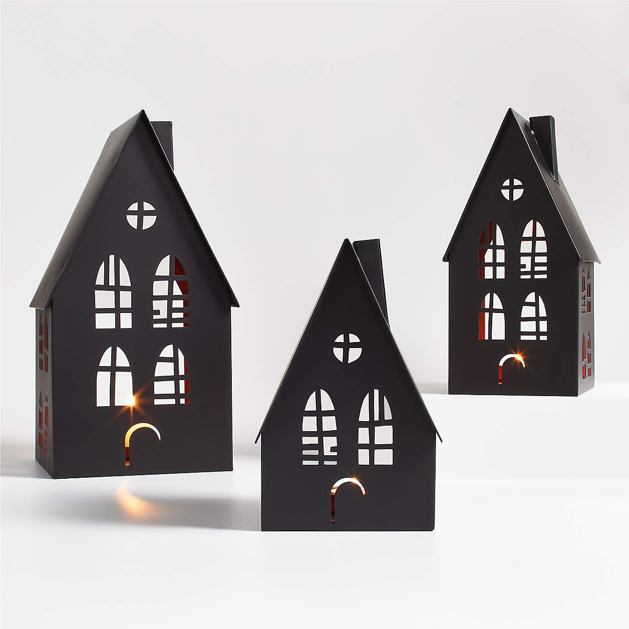 Small Black Halloween Haunted House Sculpture + Reviews | Crate & Barrel | Crate & Barrel