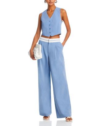 Preston Cropped V Neck Vest & Preston Wide Leg Pants | Bloomingdale's (US)