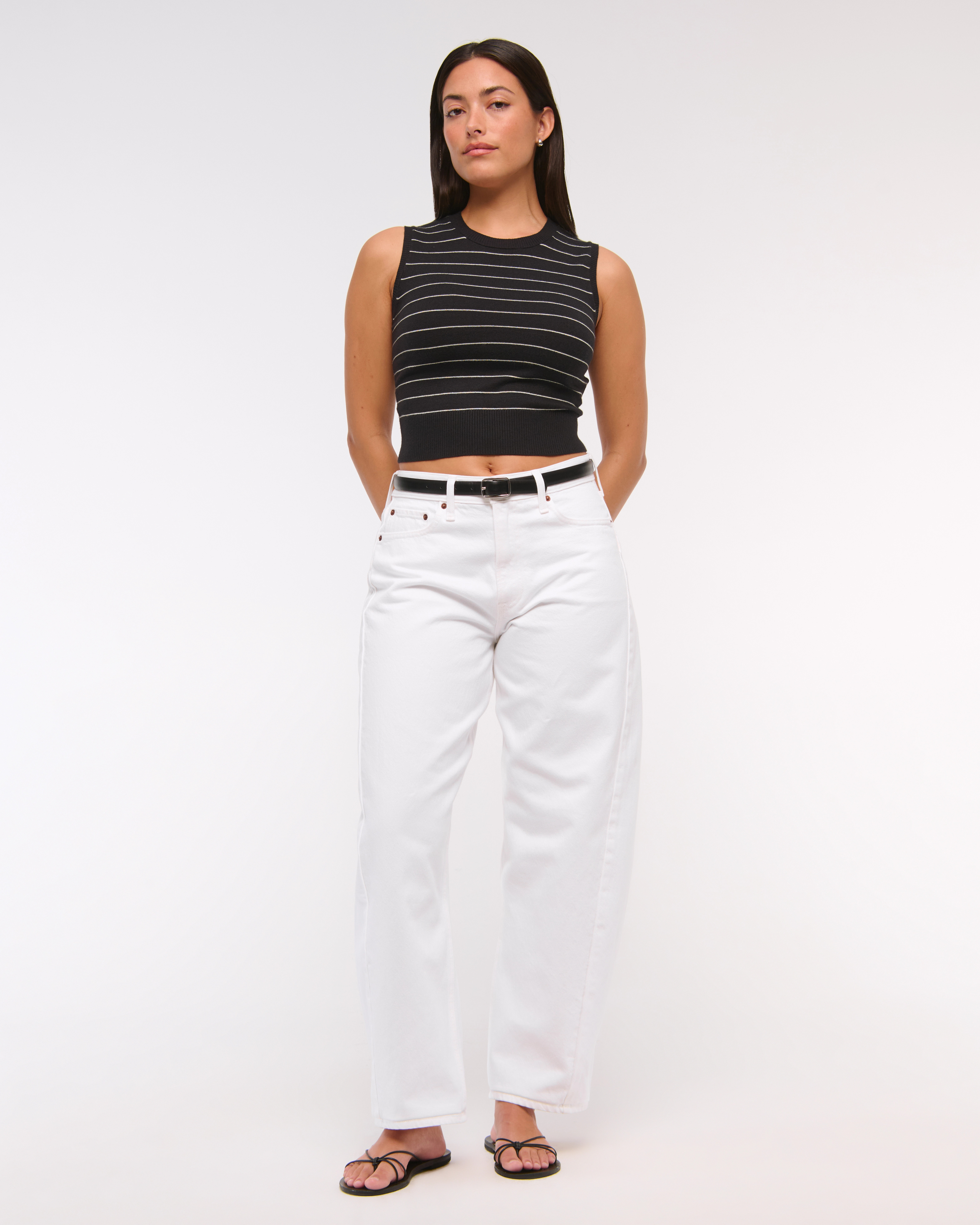 Curve Love Mid Rise Barrel Jean | Abercrombie & Fitch (US)