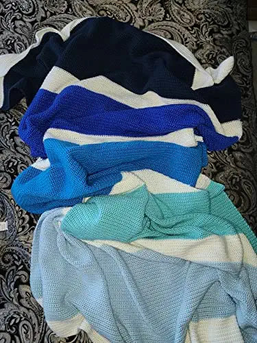 Beach House Blues Crochet Blanket | Amazon (US)