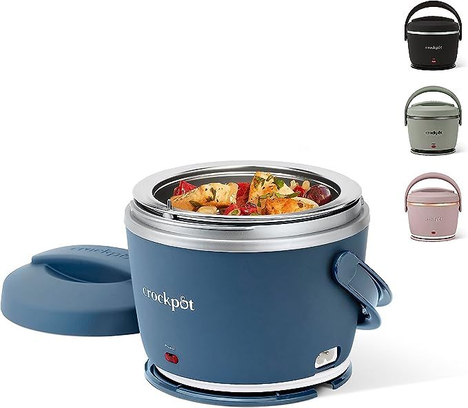 Crock-Pot Electric Lunch Box, Portable Food Warmer for Travel, Car, On-the-Go, 20-Ounce, Faded Bl... | Amazon (US)