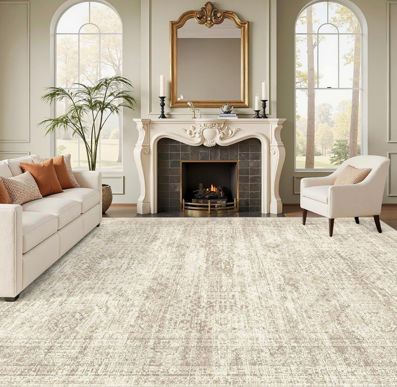 BeigeSoalmost 9x12 Area Rugs for Living Room, Non Slip Machine Washable Vintage Rugs

#LTKU #LTKdayinmylife #LTKHome