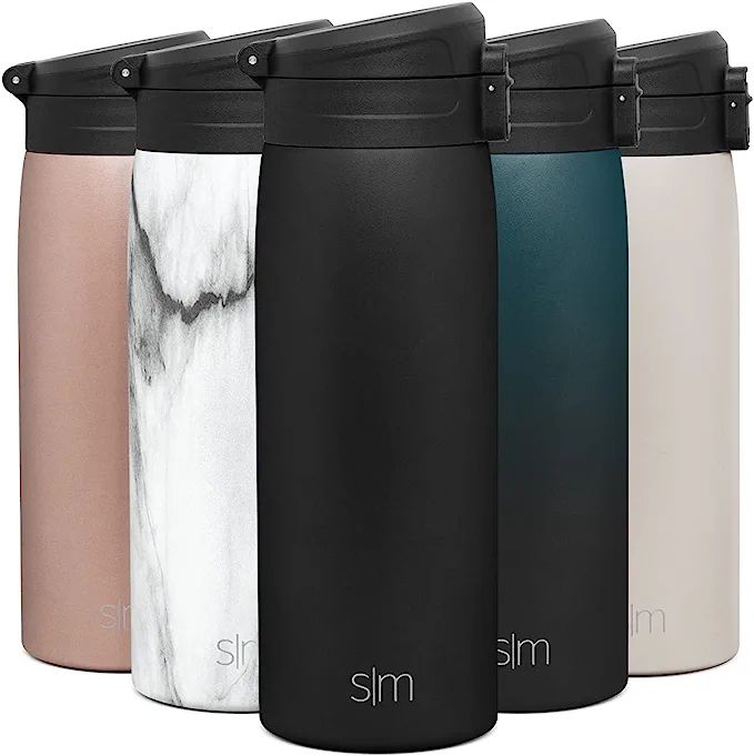 Simple Modern Insulated Thermos Travel Coffee Mug with Snap Flip Lid | Leakproof Reusable Stainle... | Amazon (US)