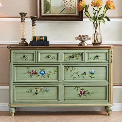 Blue Solid Wood Accent Cabinet | Wayfair North America