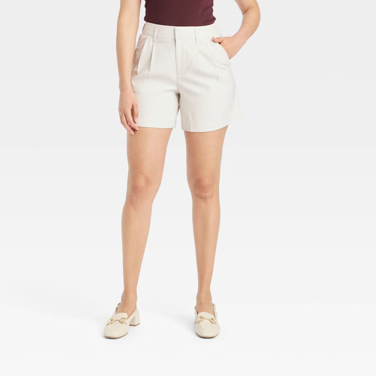 Women's High-Rise Pleat Front Shorts - A New Day™ | Target