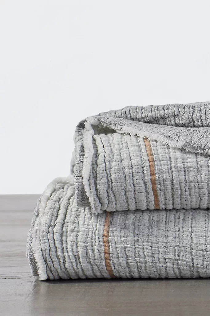 Coyuchi Topanga Organic Matelasse Blanket | Anthropologie (US)