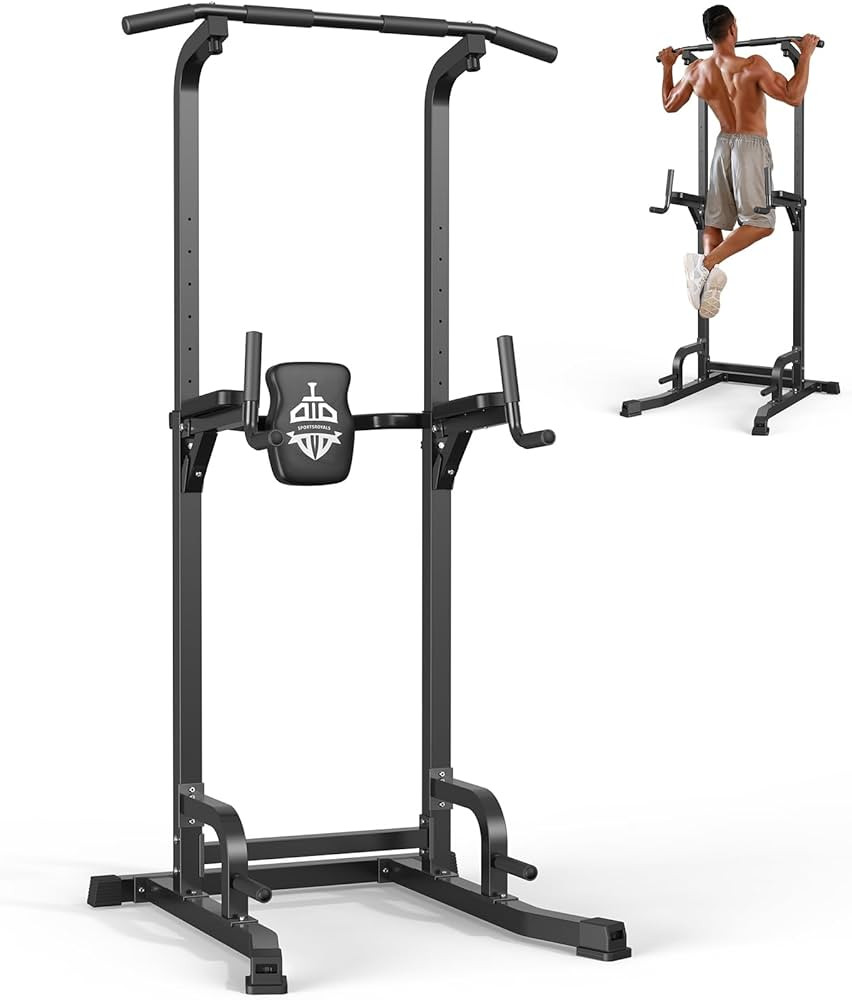 Sportsroyals Power Tower Pull Up Bar Station, 450LBS Stable Pull Up Dip Station for Home Gym Stre... | Amazon (US)