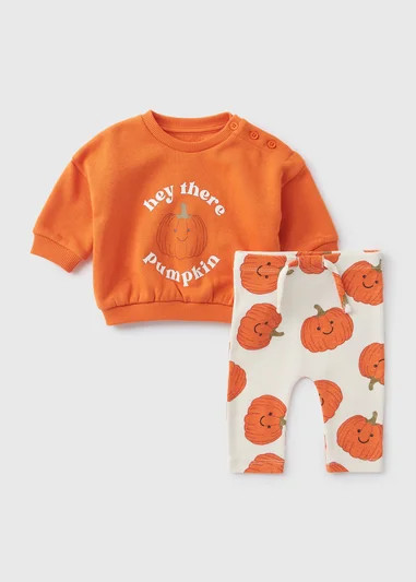 Baby Orange Pumpkin Top & Legging Set (Newborn-23mths) | Matalan (UK)