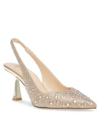 Betsey Johnson Women's Clark Slingback Evening Pumps - Silver | Macy's