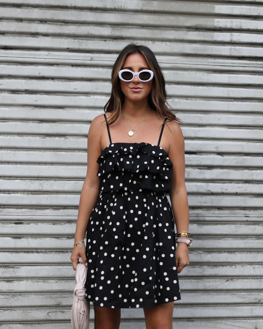 Spring In Paris Cotton Polka Dot Tiered Ruffle | VICI