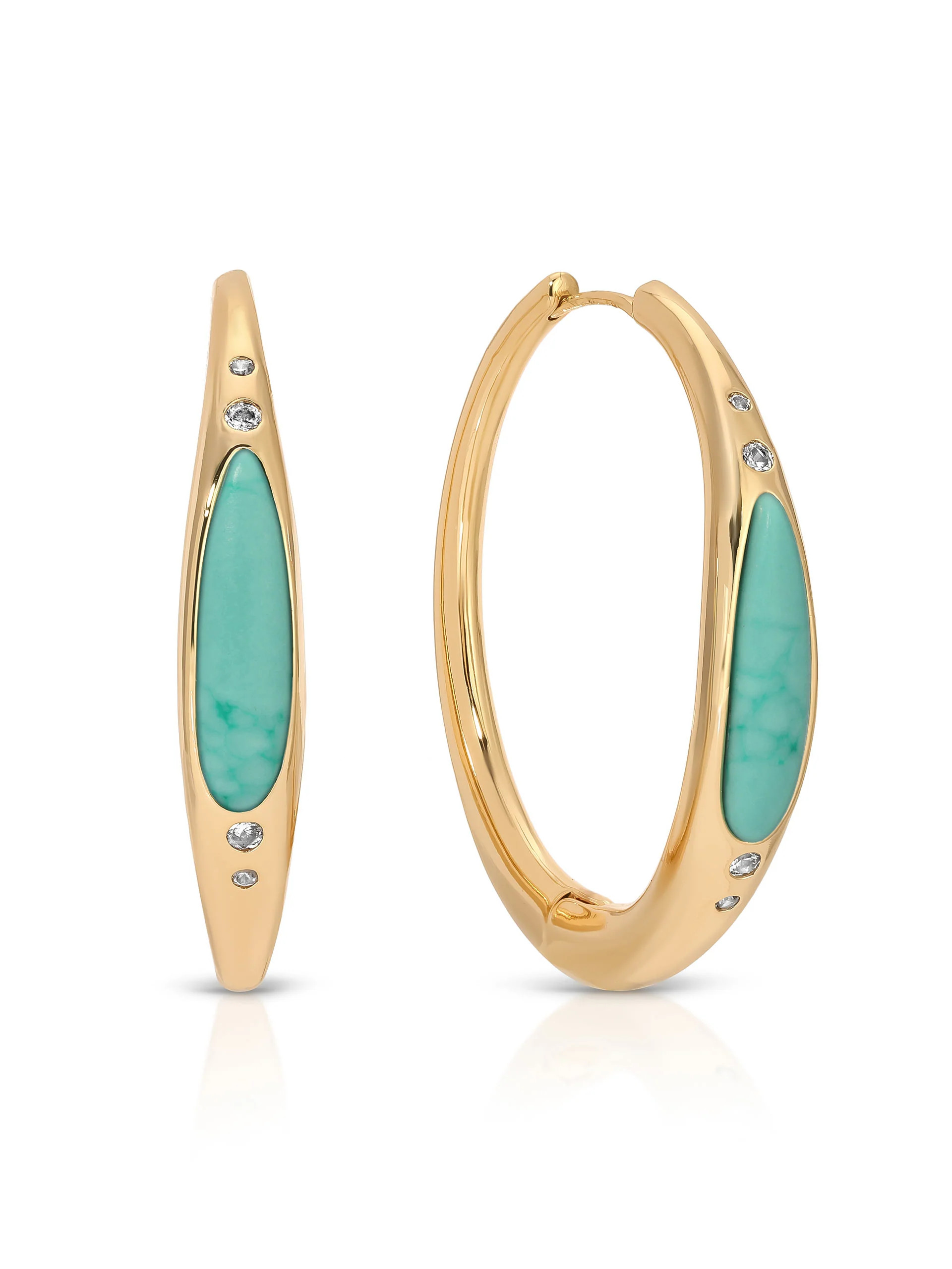 Turquoise Solstice Hoops | Ettika