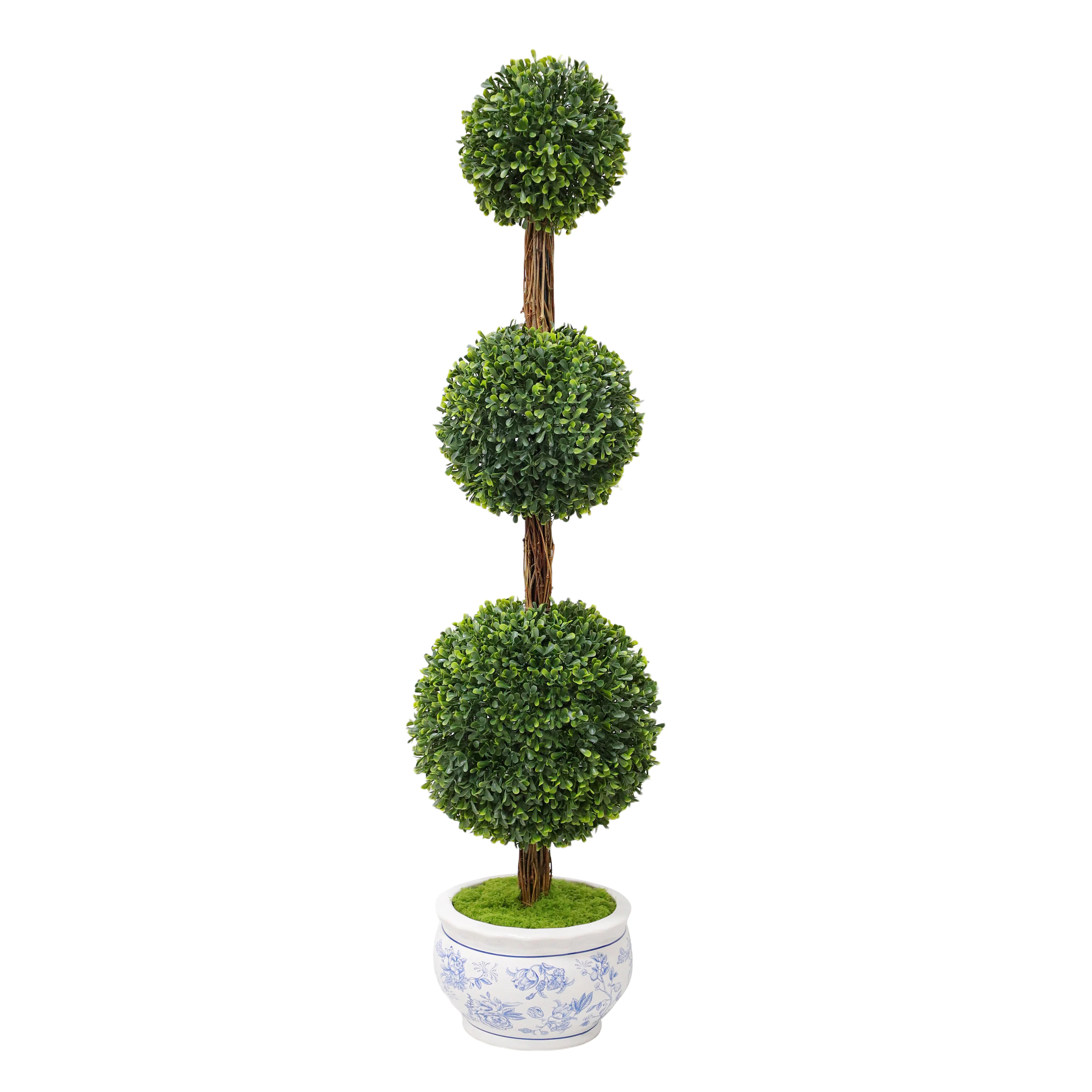 Boxwood Artificial Topiary in Floral Pot, 3', by My Texas House | Walmart (US)