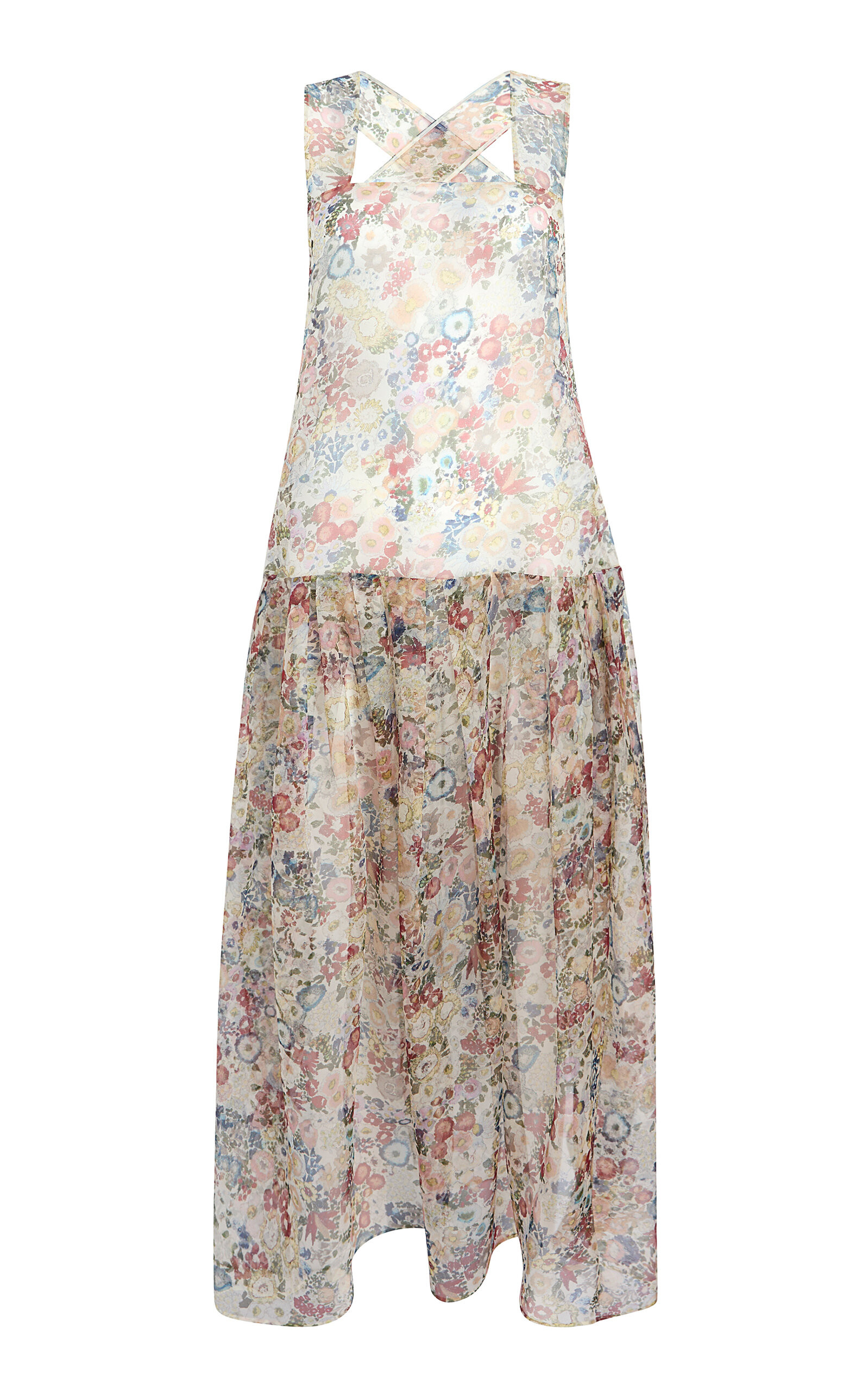 Amello Floral Silk-Organza Maxi Dress | Moda Operandi (Global)