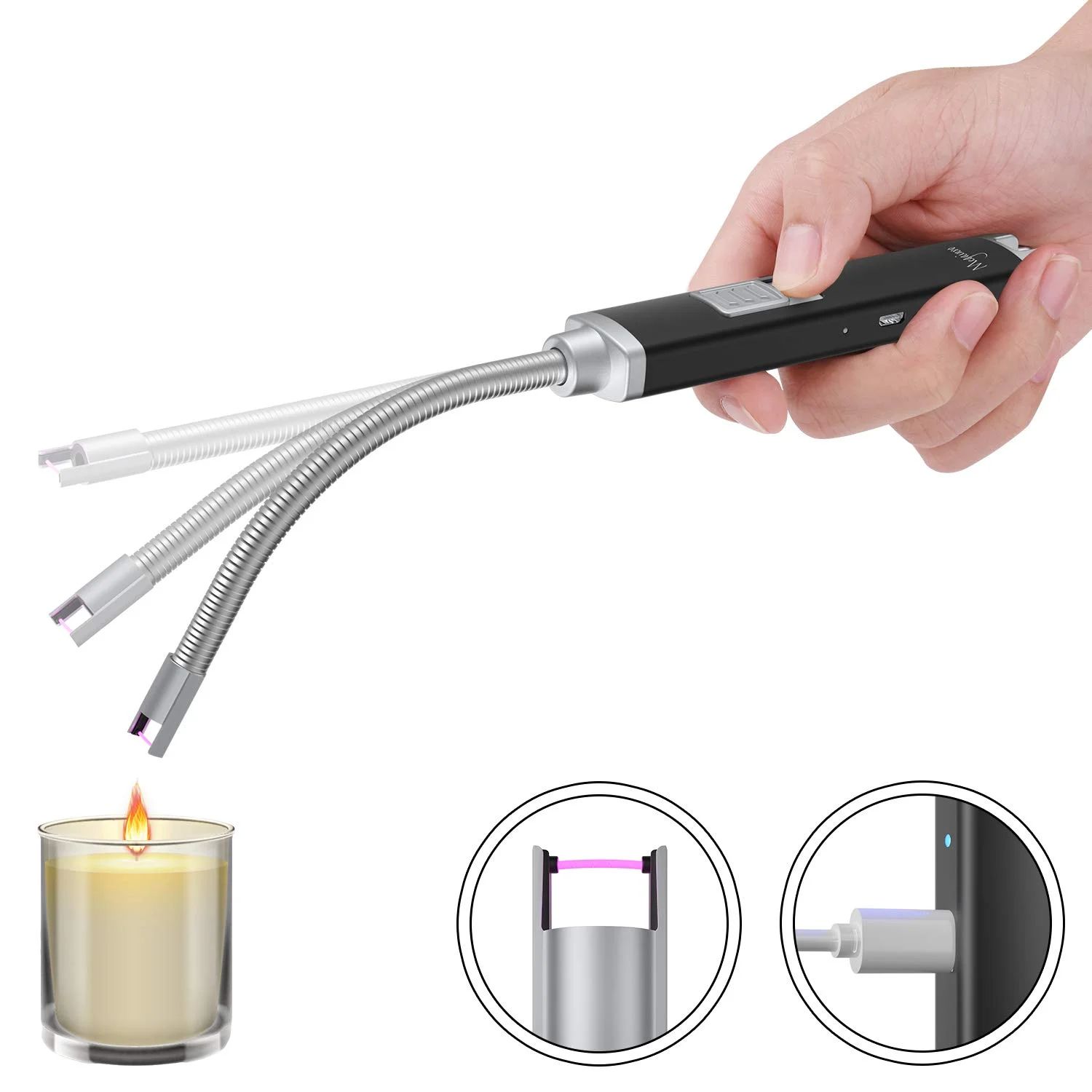 Peroptimist Candle Lighter, Flameless Electronic Arc Lighter, Rechargeable USB Lighter, Windproof... | Walmart (US)
