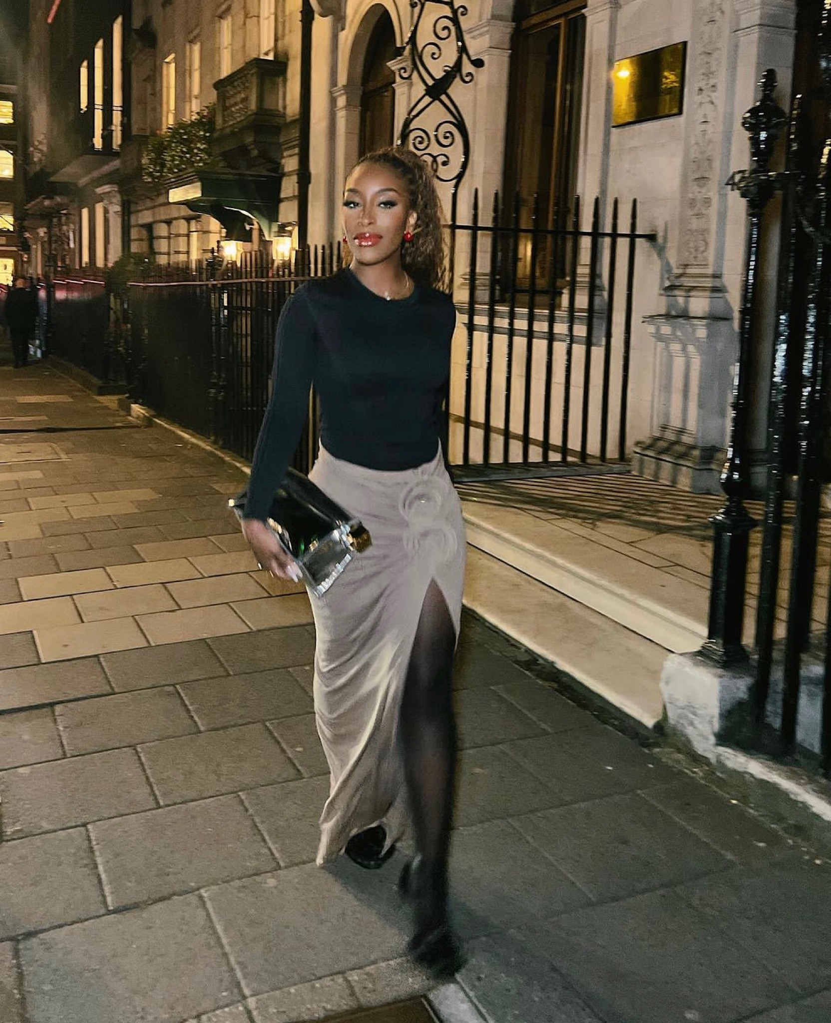 Day to night look! Linked my Magda Butrym skirt in a couple of other colors it comes in. 🖤

#LTKSeasonal #LTKstyletip