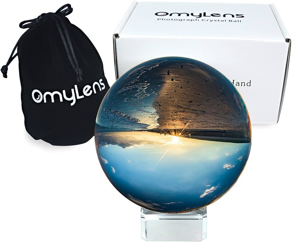 Omylens Lens Ball (80mm), K9 Crystal Ball with Stand and Silk Bag, for Photography Accessories an... | Amazon (US)