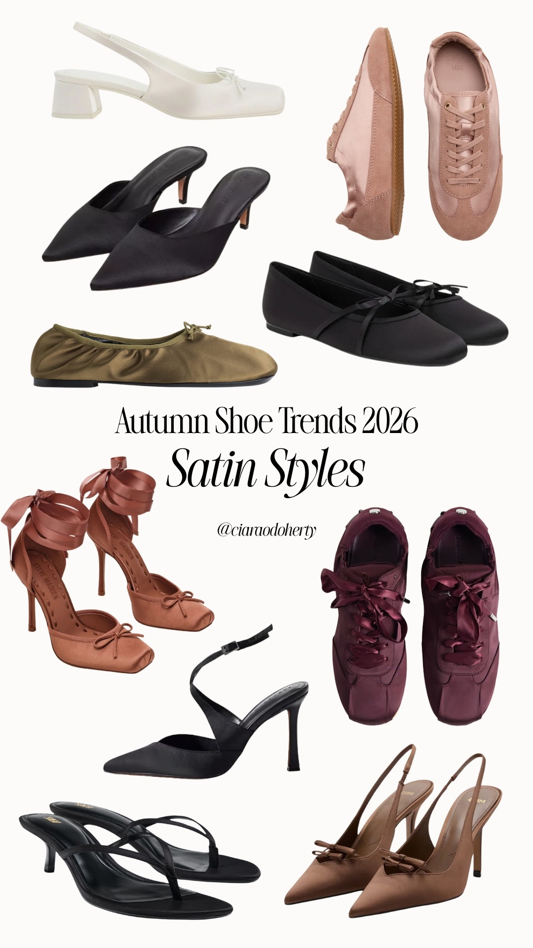 Autumn Shoe Trends 2026: Satin Styles. Think ballet flats, trainers and heels

#LTKFashionMonth #LTKautumn #LTKshoes