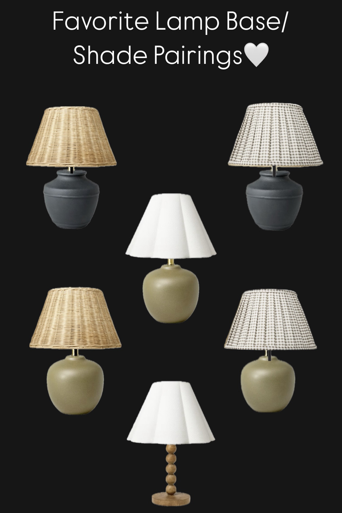 Some of my favorite inexpensive lamp pairings from @target These individual bases and shades let you customize your light…kind of like playing paper dolls, or making your Bitmoji:) 

#homedecor #interiors #interiors123 #newhome #homereno #interiordesign #interiordesigner #madisonwi #newbuild #remodel #beforeandafter 

#LTKHome #LTKFindsUnder50 #LTKSeasonal