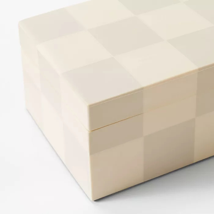 Small Checkered Resin Box - Threshold™ designed with Studio McGee | Target