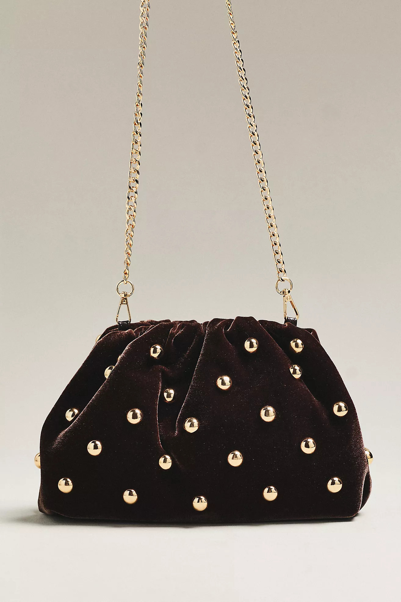 Maeve Velvet Studded Clutch | Anthropologie (US)