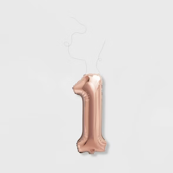 "1" Foil Balloon Rose Gold - Spritz™ | Target
