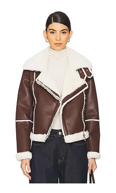 superdown Genna Zip Up Jacket in Brown from Revolve.com | Revolve Clothing (Global)