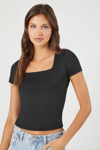 Fitted Square-Neck Tee | Forever 21 (US)