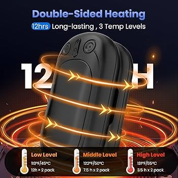 Hand Warmers Rechargeable, SECHKISS 2-Pack 5000mAh Reusable Portable Hand Warmer, 2 in 1 Electric... | Amazon (US)