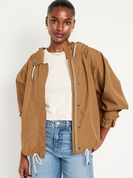 Water-Resistant Hooded Utility Jacket for Women | Old Navy (US)