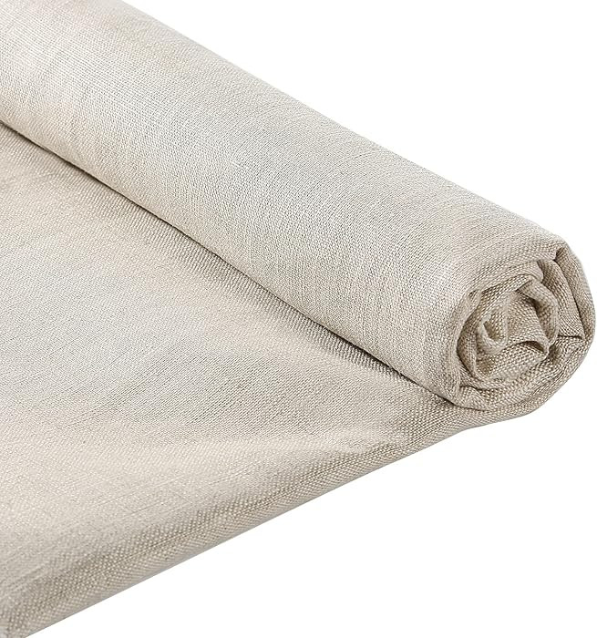 Pllieay 39 x 55 Inch Natural Pure 100% Linen Fabric, Plain Solid Colour Linen Fabric Cloth for Ne... | Amazon (US)