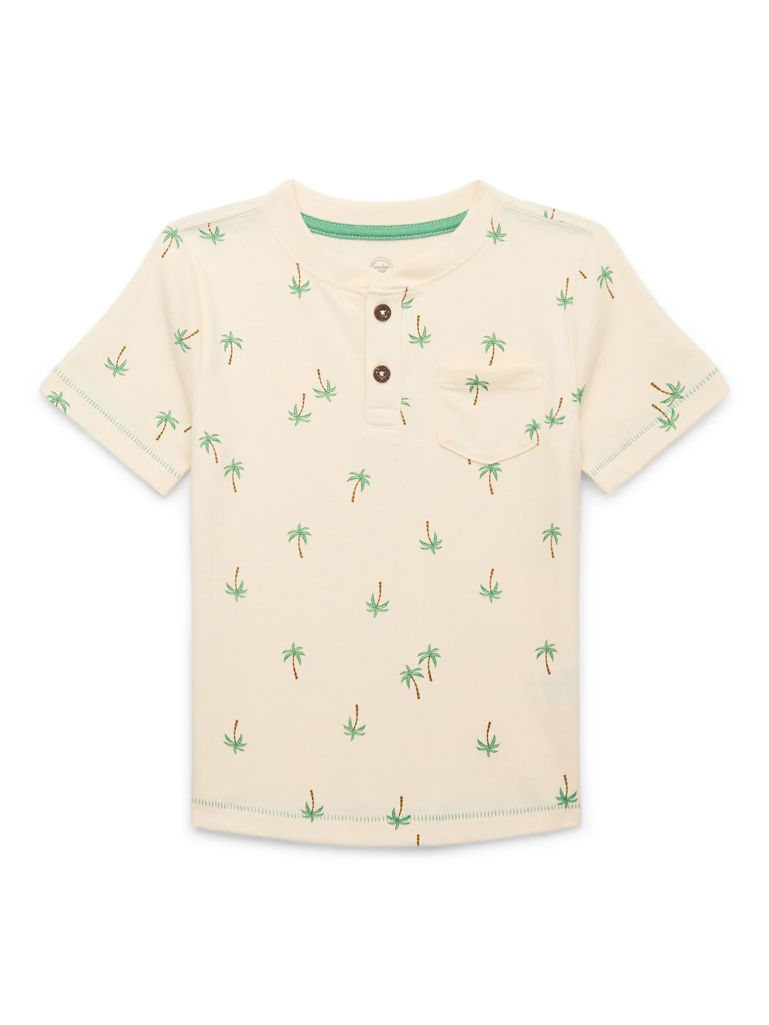 Wonder Nation Toddler Boys Printed Henley, Sizes 12M-5T | Walmart (US)