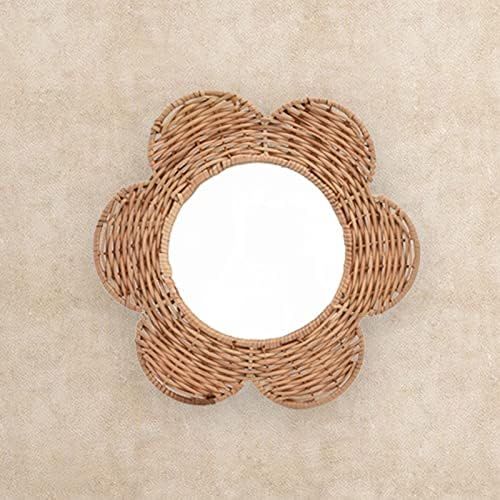Wall-Mounted Mirrors Rattan Hanging Mirror, Cosmetic Mirror Unique Wall Decoration for Living Roo... | Amazon (CA)