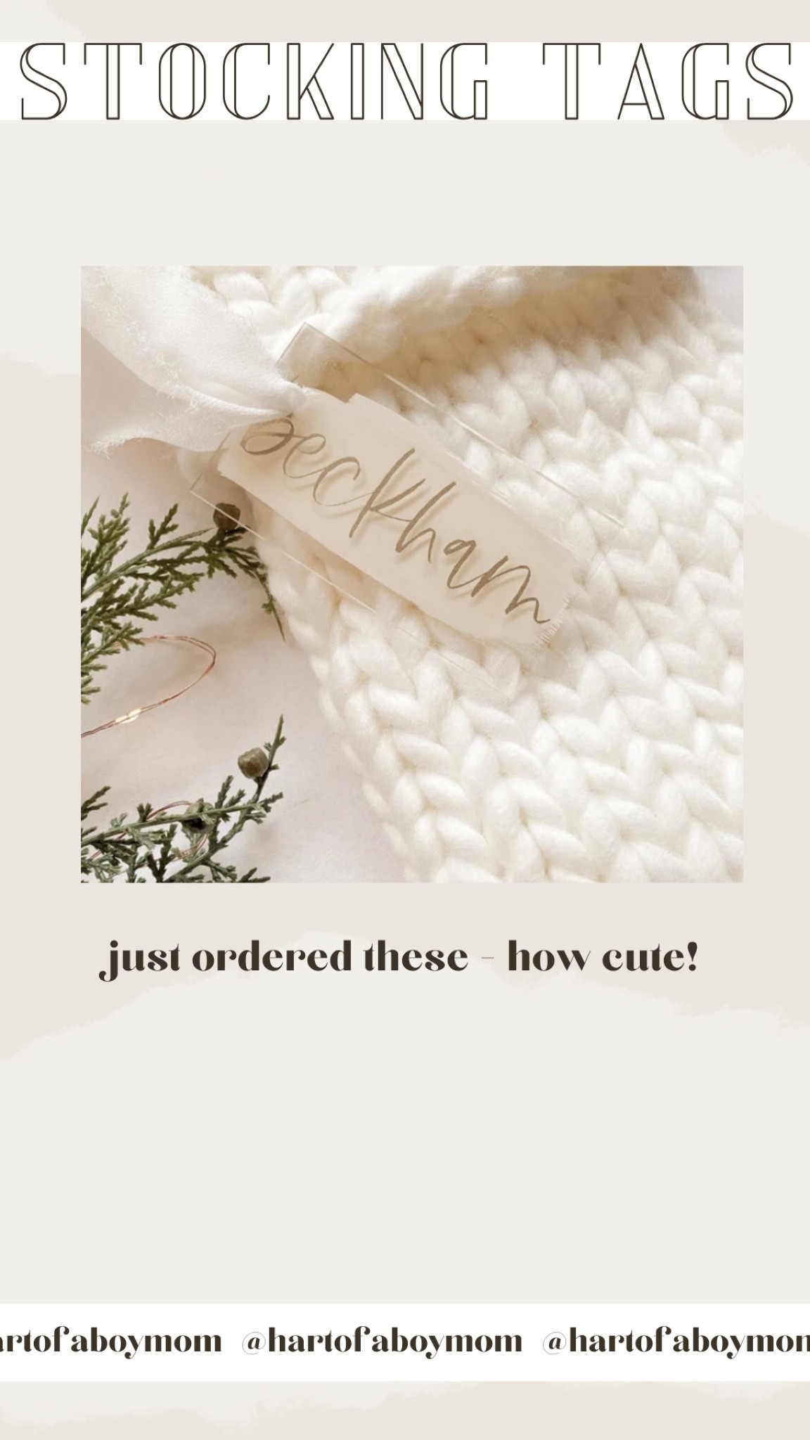Stocking name tags, personalized  

#LTKGiftGuide #LTKfamily #LTKHoliday