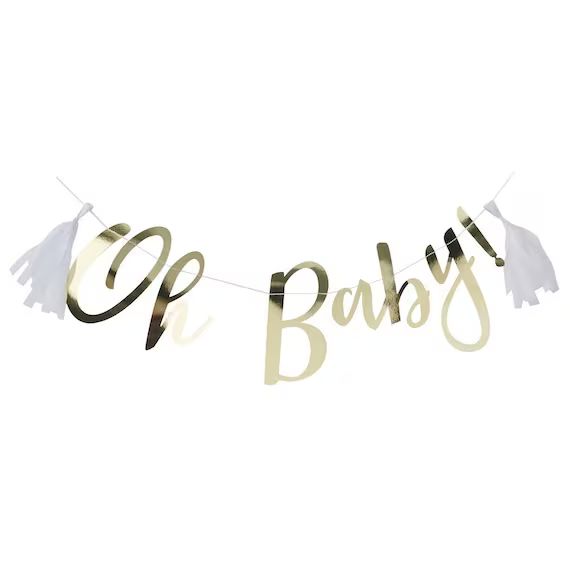 Oh Baby Banner Garland  Party Garland  Party Banner  Party | Etsy | Etsy (US)