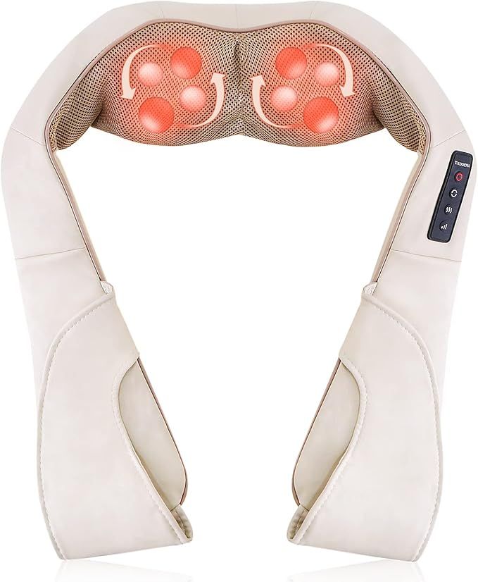 TRIDUCNA Shiatsu Neck Shoulder Back Massager with Heat - Electric Deep Tissue 3D Kneading Massage... | Amazon (US)