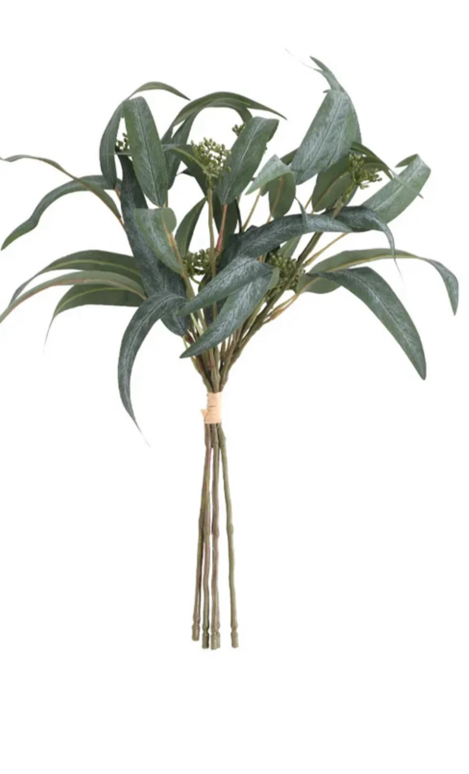 Artificial Long Leaf Seeded Eucalyptus - Bundle of 4 | Journey Decor