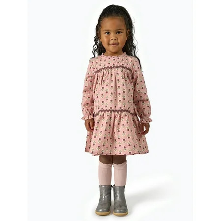 Modern Moments by Gerber Toddler Girl Tiered Dress with Ric Rac, Sizes 12M-5T | Walmart (US)