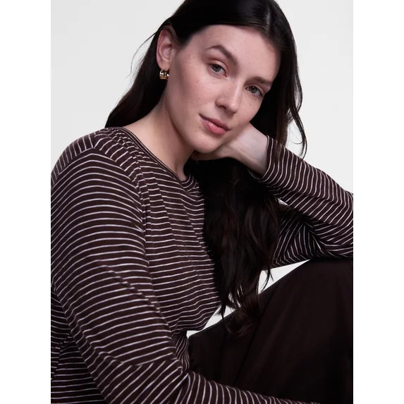 Scenario Women's Oversized Tee with Long Sleeves, Sizes XS-XXXL | Walmart (US)