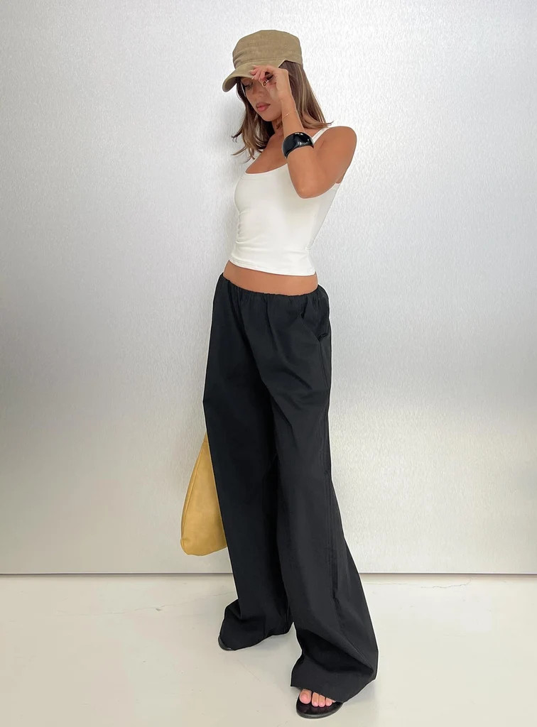 Lunea Concealed Waistband Pants Black | Princess Polly US